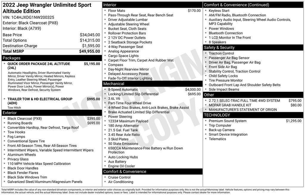 2022 Jeep Wrangler Unlimited Sport Altitude