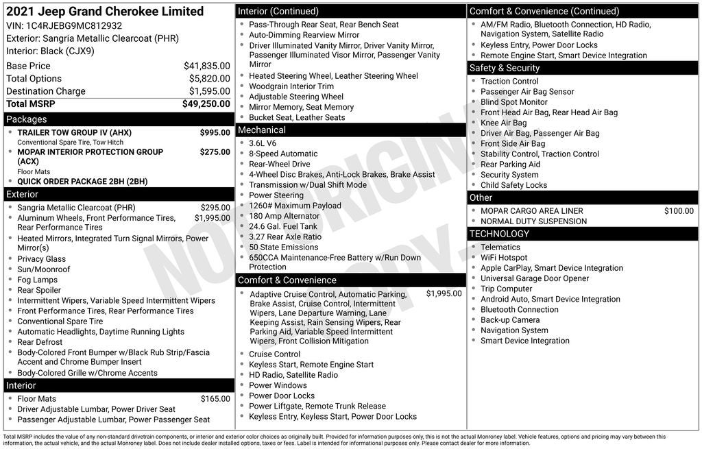 2021 Jeep Grand Cherokee Limited