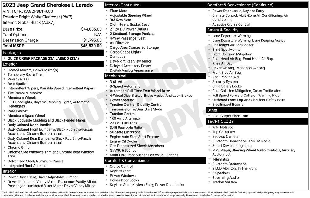 2023 Jeep Grand Cherokee L Laredo