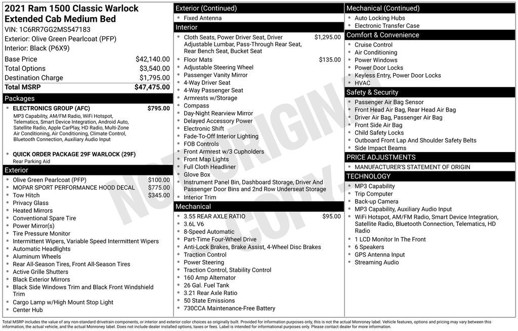 2021 RAM 1500 Classic Warlock
