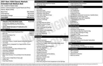 2021 RAM 1500 Classic Warlock