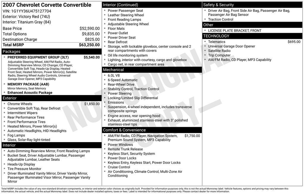 2007 Chevrolet Corvette Base