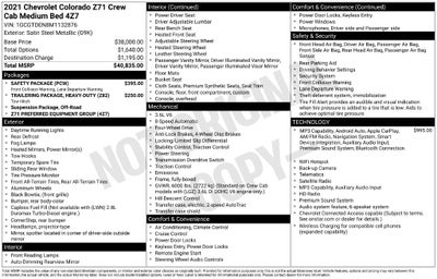 2021 Chevrolet Colorado Z71