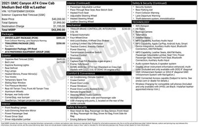 2021 GMC Canyon AT4 w/Leather