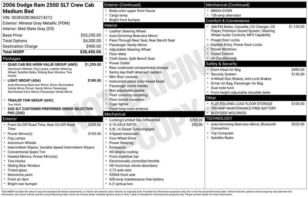 2006 Dodge Ram 2500 SLT