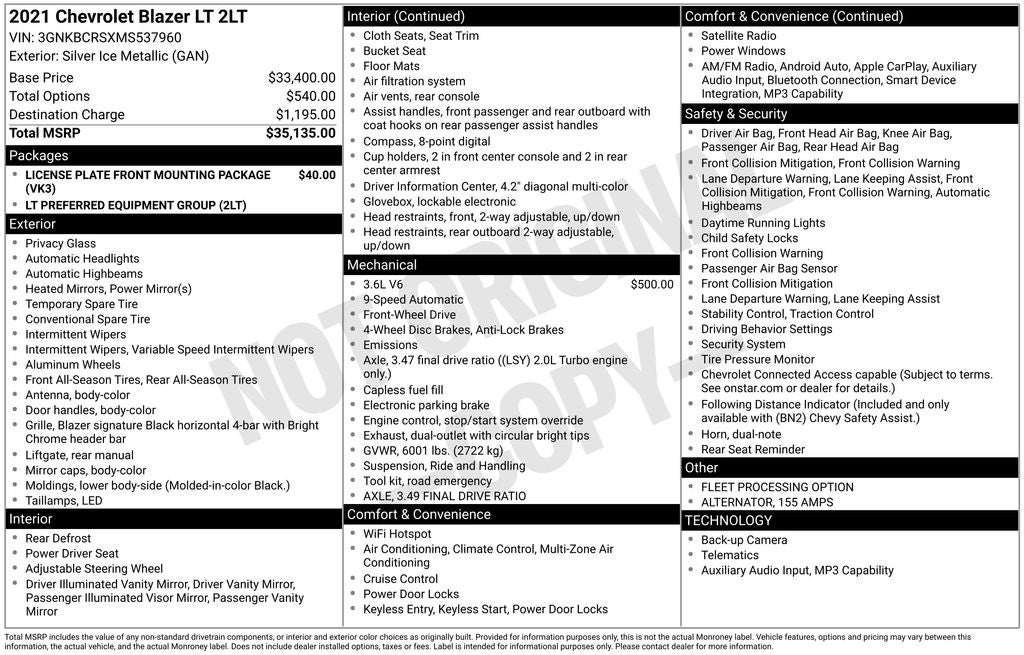 2021 Chevrolet Blazer LT