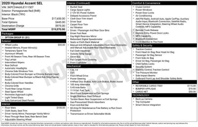 2020 Hyundai ACCENT SEL