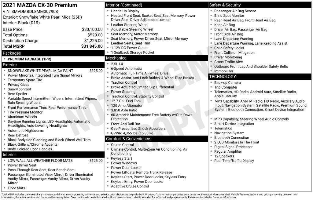 2021 Mazda Mazda CX-30 Premium