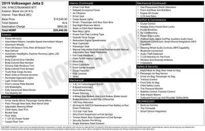 2019 Volkswagen Jetta 1.4T S