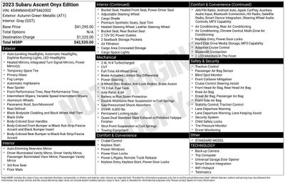 2023 Subaru Ascent Onyx Edition