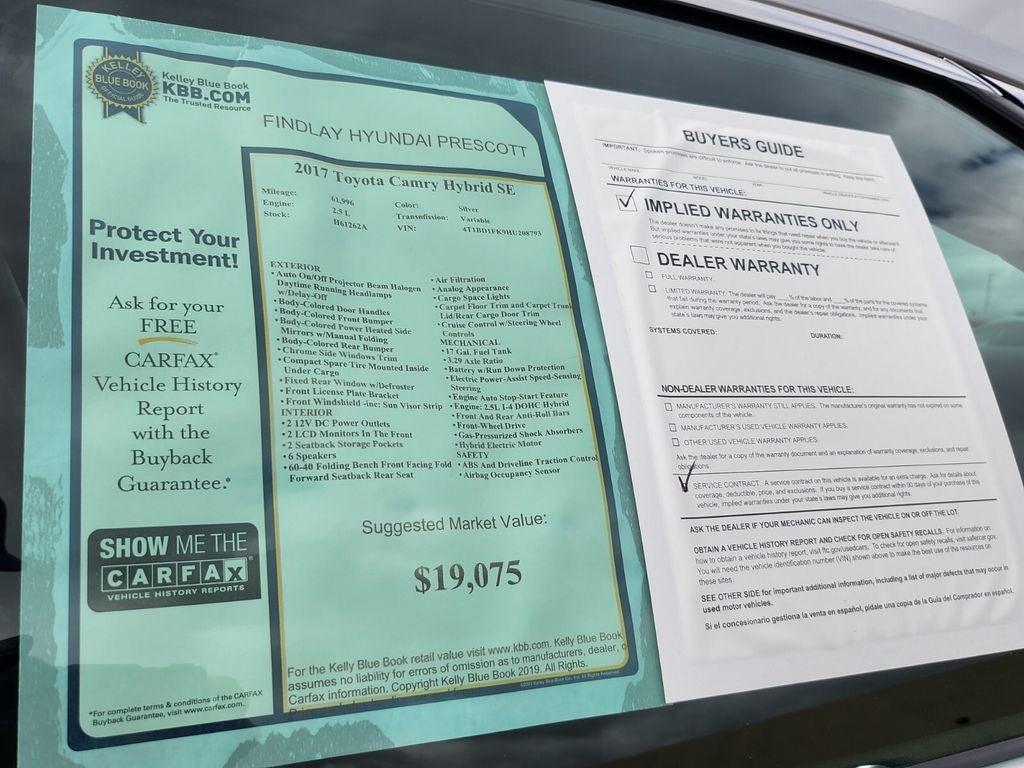 2017 Toyota Camry Hybrid SE