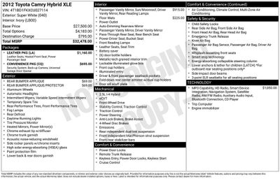 2012 Toyota Camry Hybrid XLE