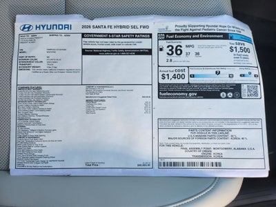 2026 Hyundai SANTA FE HYBRID SEL
