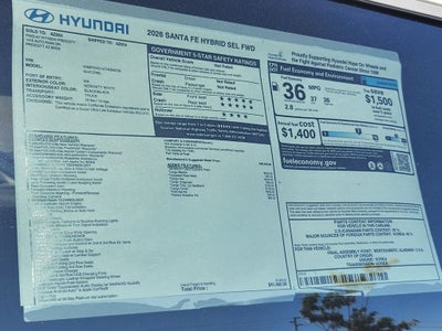 2026 Hyundai SANTA FE HYBRID SEL