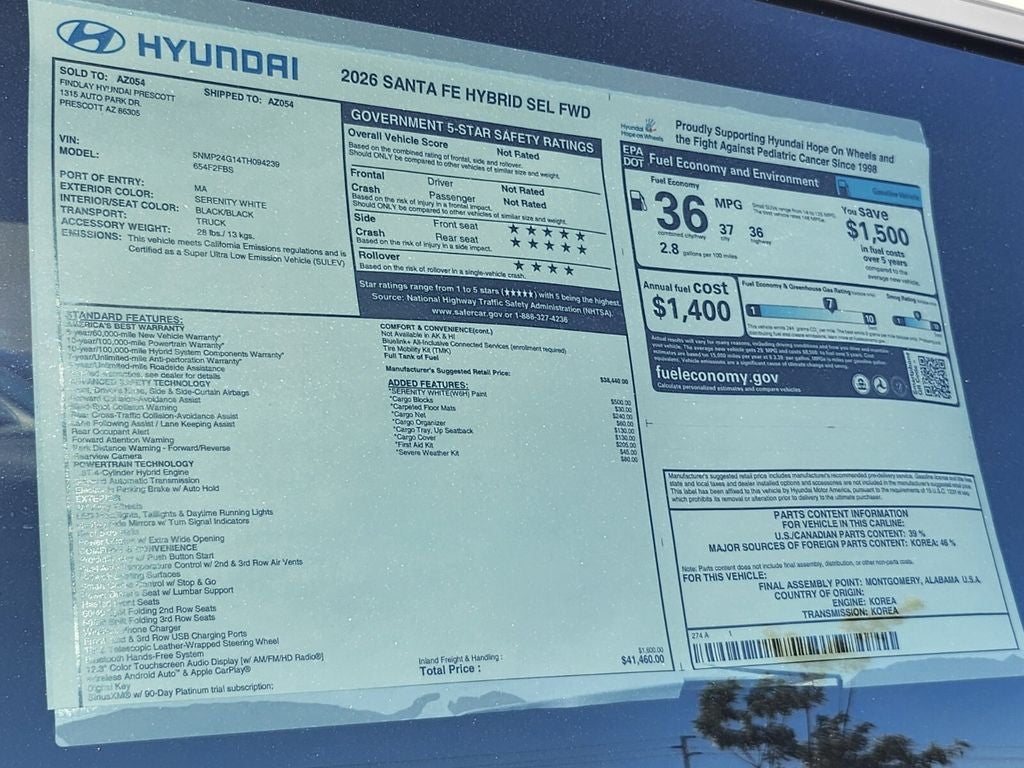 2026 Hyundai SANTA FE HYBRID SEL