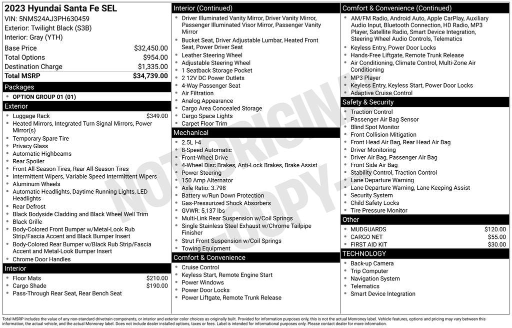 2023 Hyundai SANTA FE SEL
