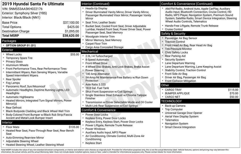2019 Hyundai SANTA FE Ultimate