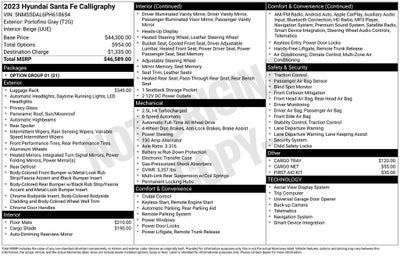 2023 Hyundai SANTA FE Calligraphy