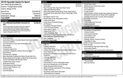 2018 Hyundai SANTA FE SPORT 2.4 Base
