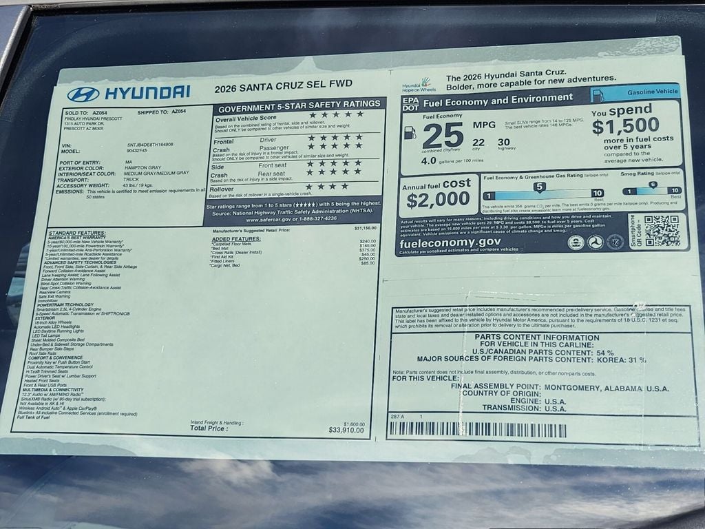 2026 Hyundai SANTA CRUZ SEL