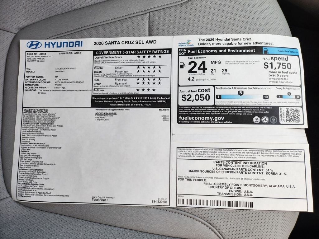 2026 Hyundai SANTA CRUZ SEL