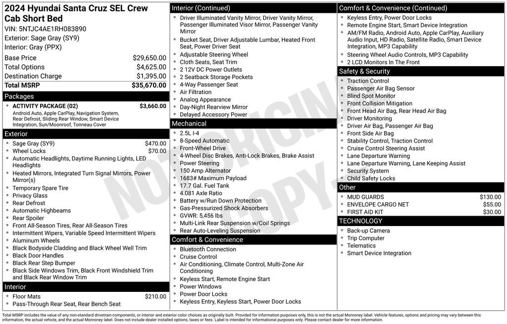 2024 Hyundai SANTA CRUZ SEL