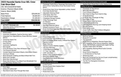 2023 Hyundai SANTA CRUZ SEL