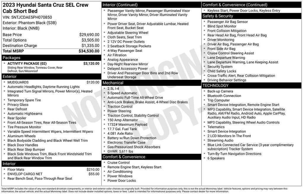 2023 Hyundai SANTA CRUZ SEL