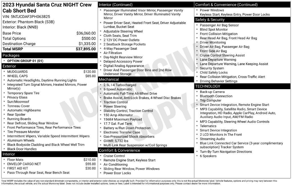 2023 Hyundai SANTA CRUZ NIGHT