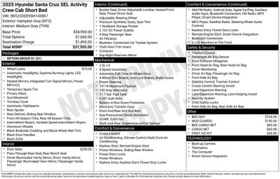 2025 Hyundai SANTA CRUZ SEL