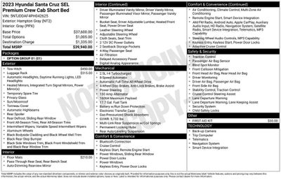 2023 Hyundai SANTA CRUZ SEL Premium
