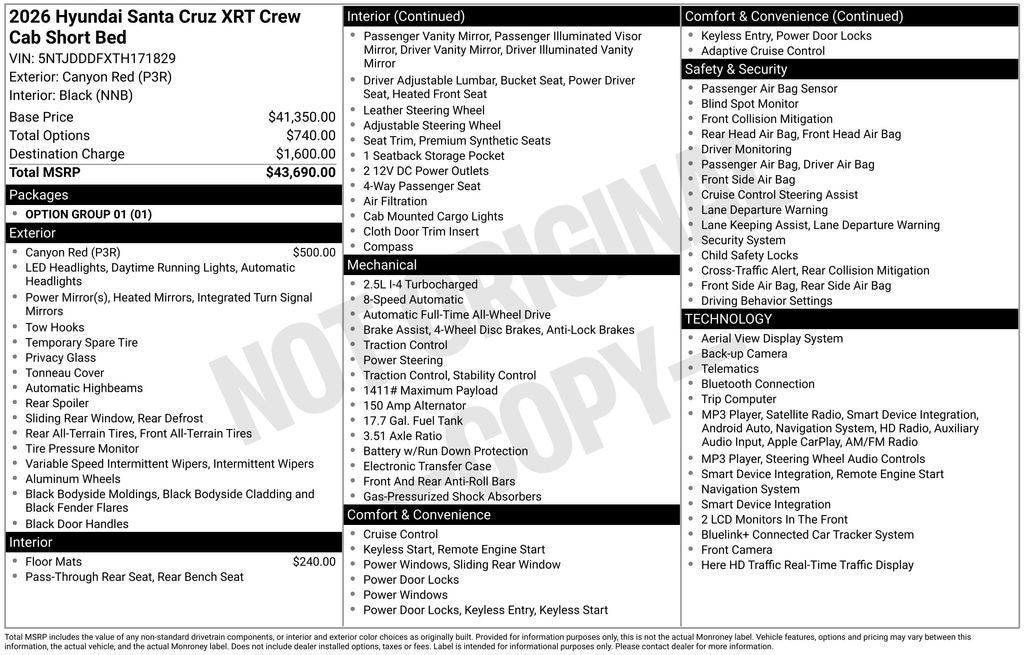 2026 Hyundai SANTA CRUZ XRT