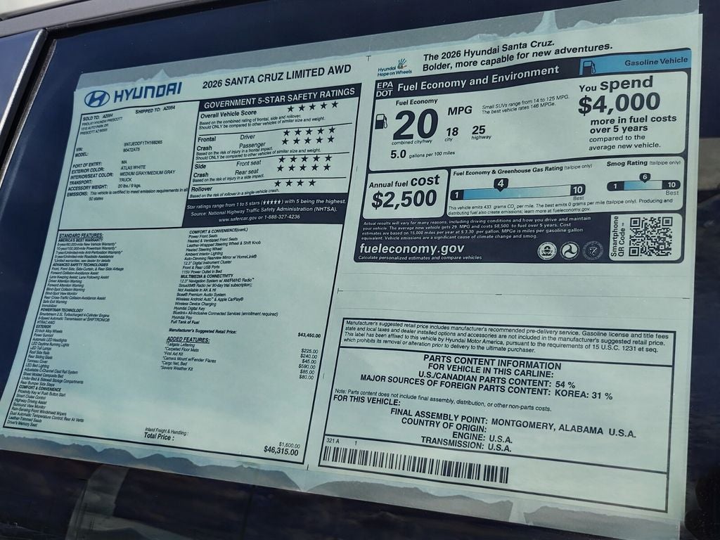 2026 Hyundai SANTA CRUZ Limited