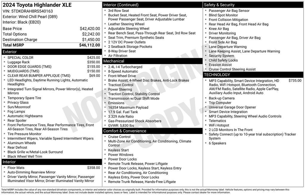 2024 Toyota Highlander XLE