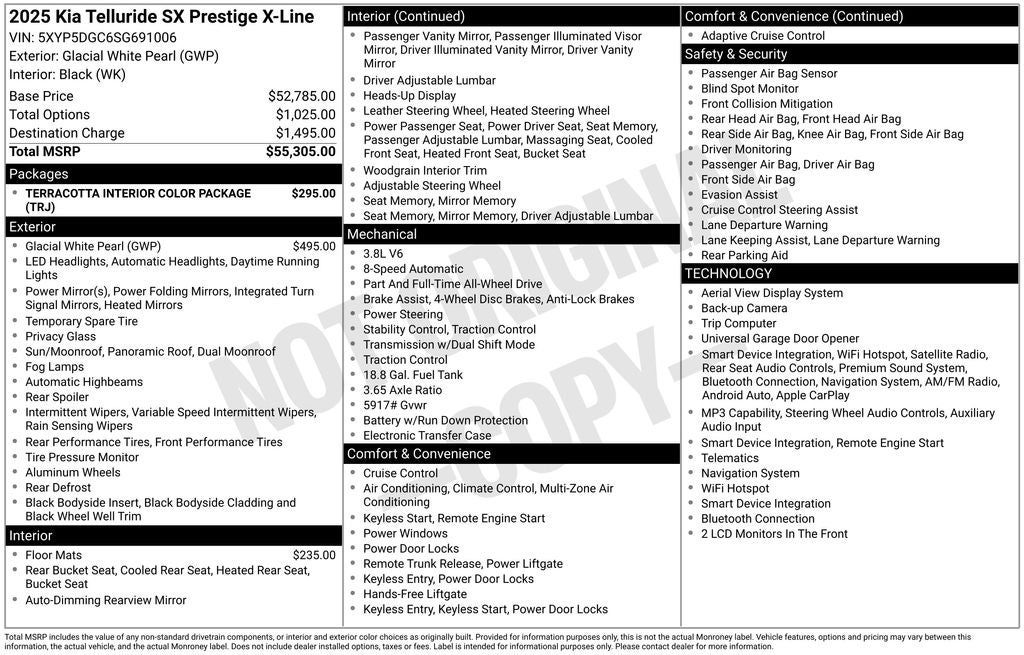 2025 Kia Telluride SX-Prestige X-Line