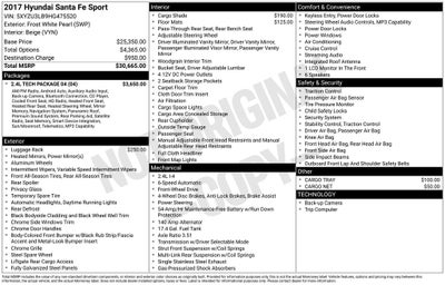 2017 Hyundai SANTA FE SPORT 2.4 Base