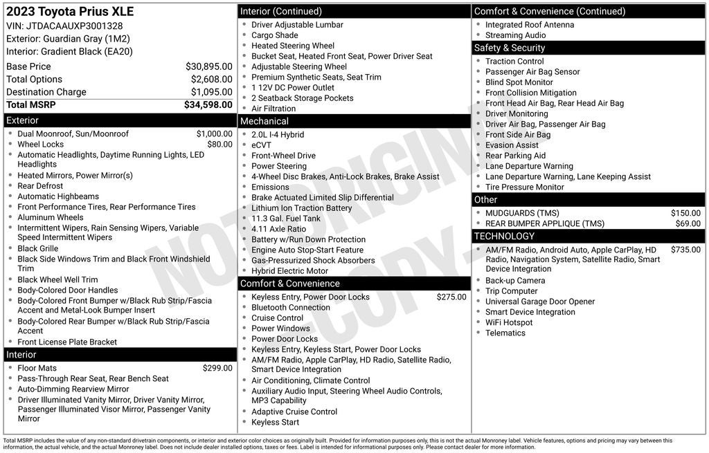 2023 Toyota Prius XLE