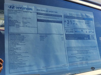 2026 Hyundai KONA SEL Sport