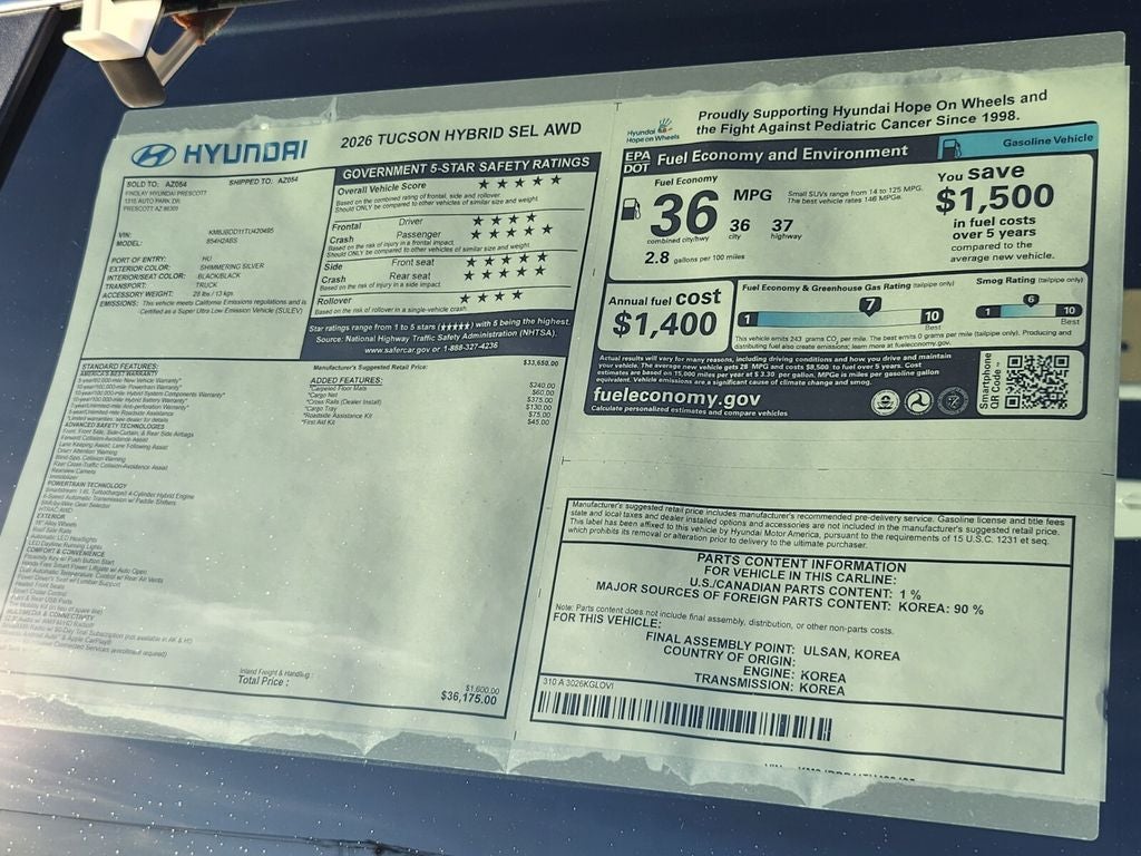 2026 Hyundai TUCSON HYBRID SEL