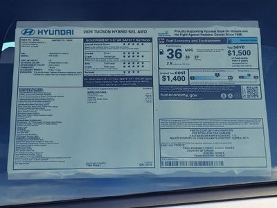 2026 Hyundai TUCSON HYBRID SEL