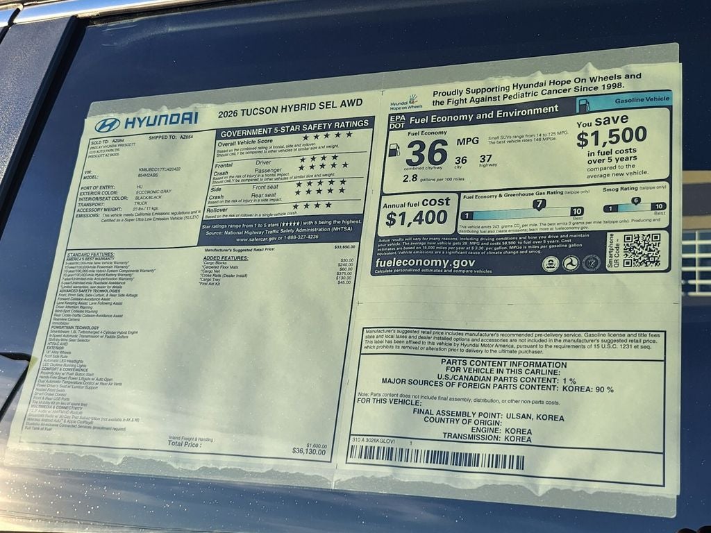 2026 Hyundai TUCSON HYBRID SEL