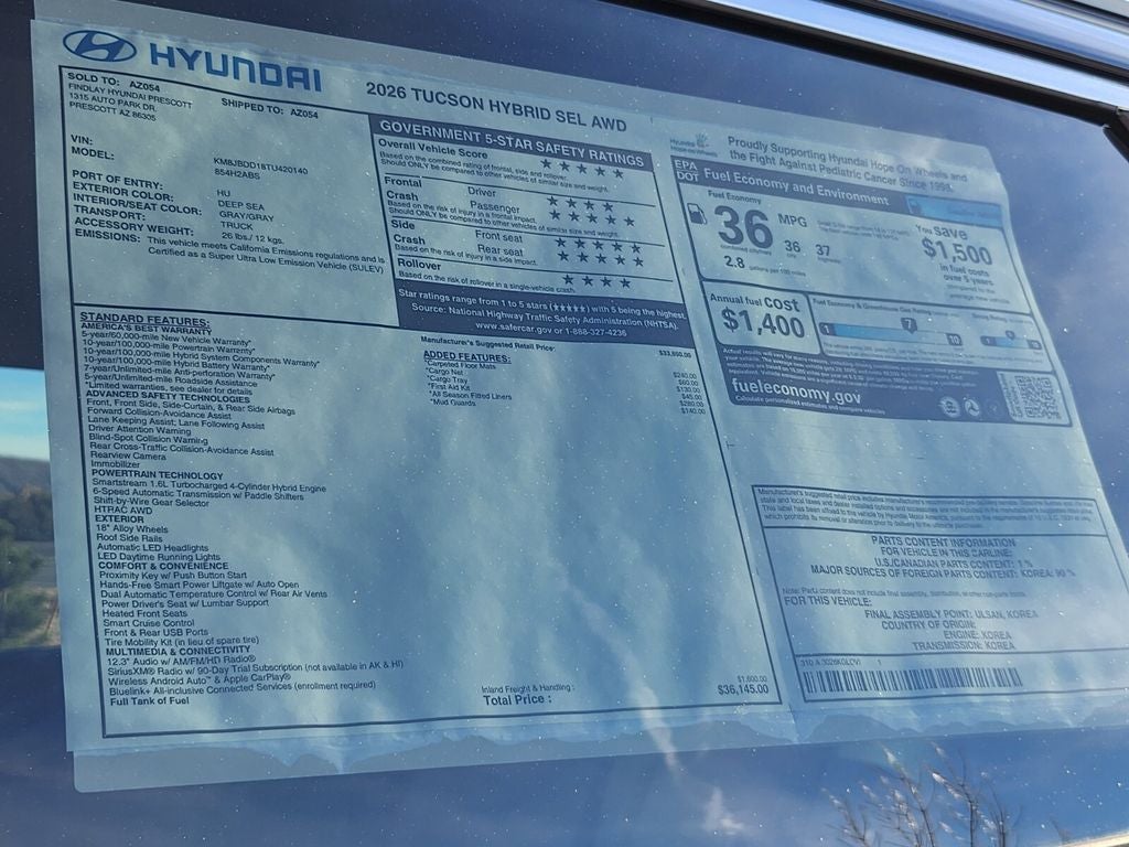 2026 Hyundai TUCSON HYBRID SEL