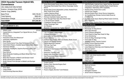 2024 Hyundai TUCSON HYBRID SEL Convenience