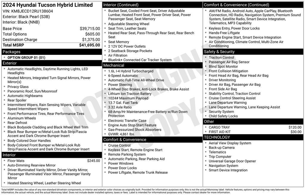2024 Hyundai TUCSON HYBRID Limited