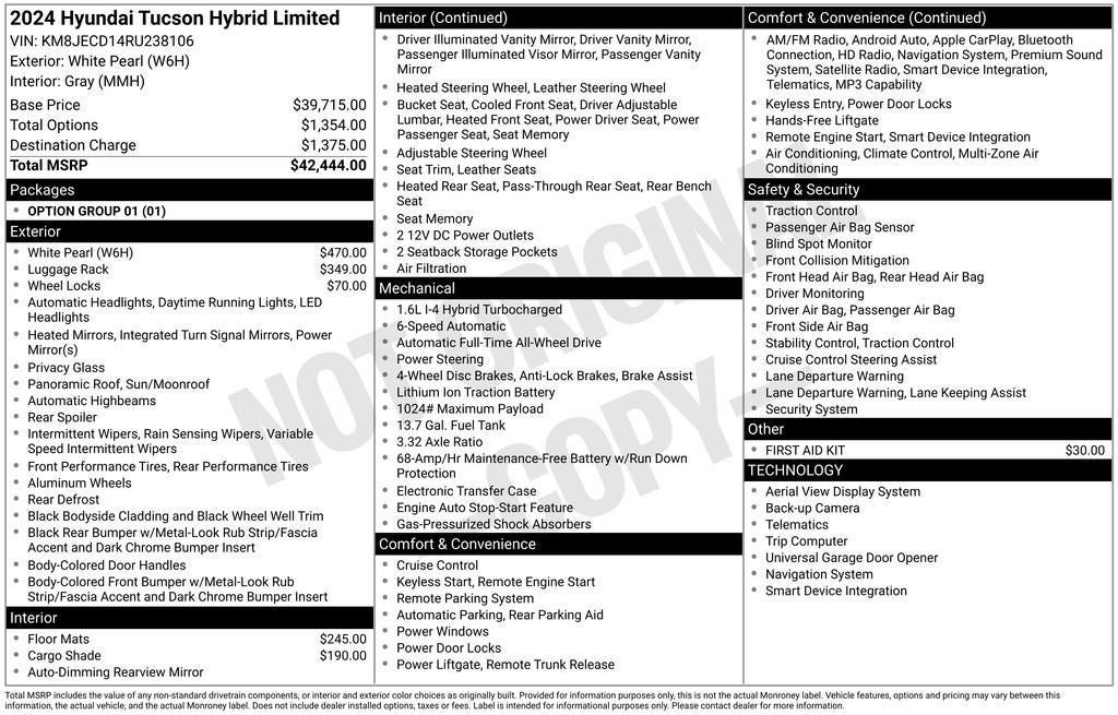 2024 Hyundai TUCSON HYBRID Limited