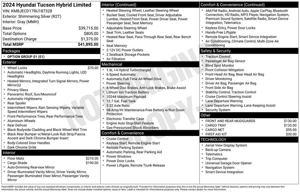 2024 Hyundai TUCSON HYBRID Limited