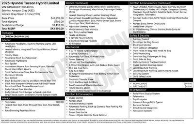 2025 Hyundai TUCSON HYBRID Limited