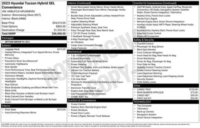2023 Hyundai TUCSON HYBRID SEL Convenience