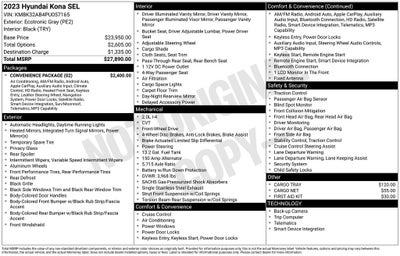 2023 Hyundai KONA SEL