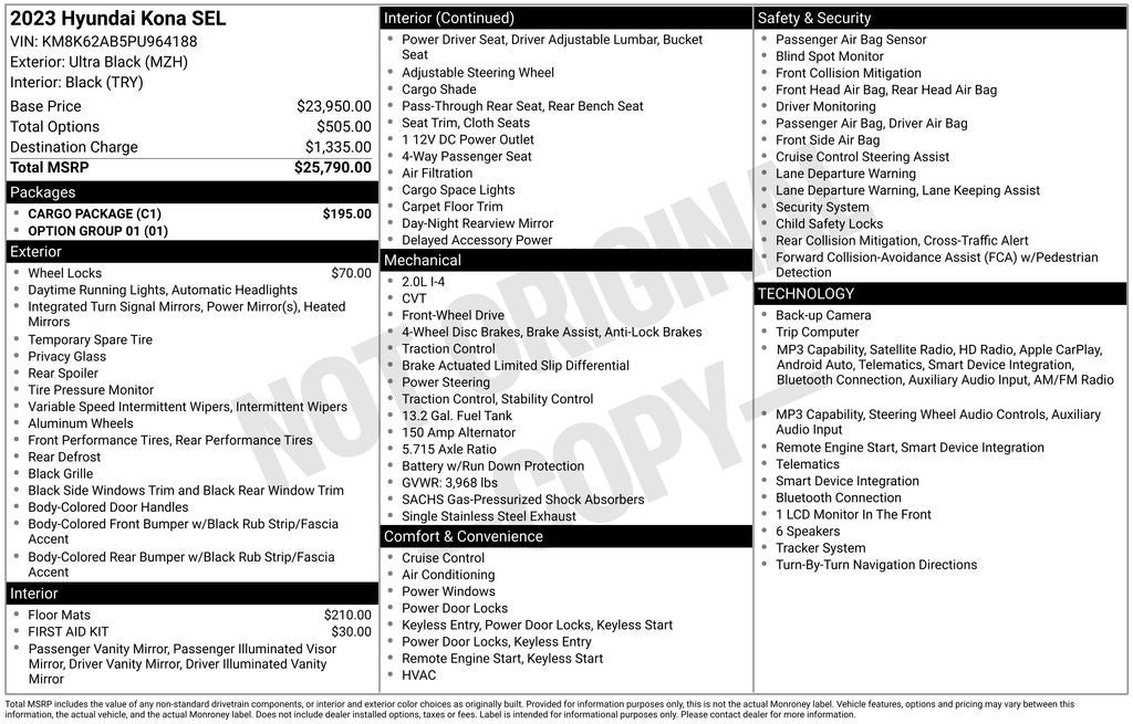 2023 Hyundai KONA SEL